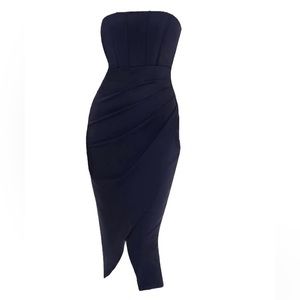 NEW Elegant Black Corset Strapless Cocktail Dress XL  $45